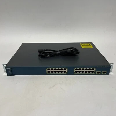 Conmutador Fast Ethernet Cisco Catalyst WS-C3560-24PS-S 24 puertos 10/100 POE Foto 1 de 4