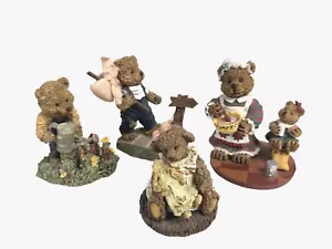 4er Set The Windsor Bears Cranberry Eric, Connor, Kathleen Papel Vintage - Bild 1 von 11