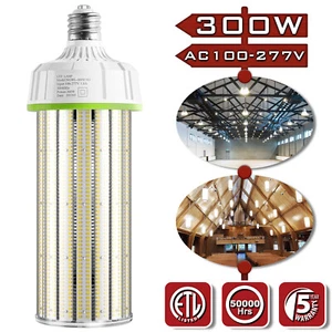 LED Corn Light Bulb 300W For Warehouse Barn Garage Commercial High Bay Fixture - Picture 1 of 12