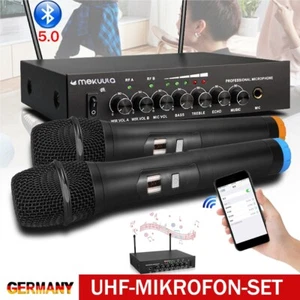Micrófono inalámbrico Micrófono inalámbrico Micrófono Set 2 canales UHF Micrófono de mano DHL - Imagen 1 de 20