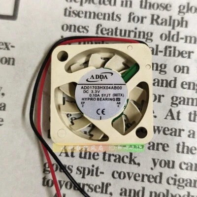 ADDA AD01703HX04AB00 miniature cooling fan 3.3V 0.10A 17*17*04MM - Image 1 of 2