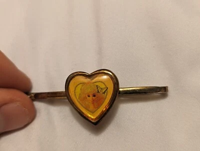 Barbie Hair Pin Gold Tone - Hair Clip/Bobby - Barbie Picture VINTAGE (90s) 3" - Image 1 of 4