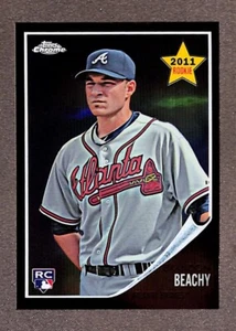2011 Topps Heritage Chrome Black Refractor #C120 Brandon Beachy Rookie /62 - Picture 1 of 3