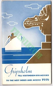 1936 Gripsholm West Indies and Mexico Cruise Passenger / Crew List & Information - Picture 1 of 1