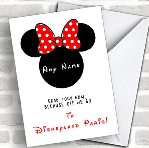 You're Going To Disneyland Paris Minnie Mouse Personalised Card - Picture 1 of 2