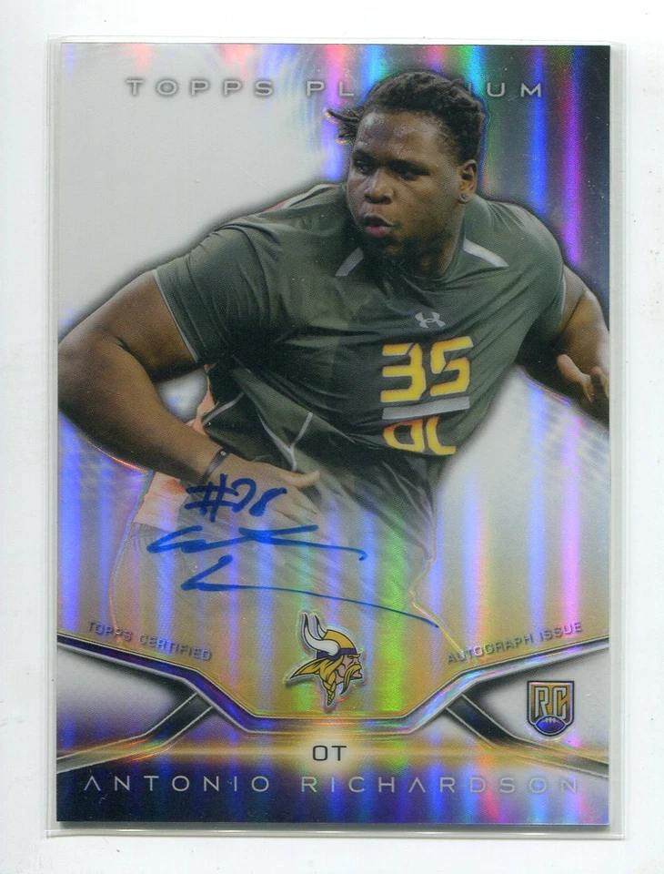 2014 Topps Platinum Autograph Antonio Richardson Minnesota Vikings - Image 1 of 1