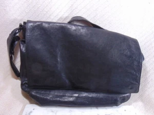 Authentic Fine Leather Alice And Olivia Black Messenger Bag - Picture 1 of 6