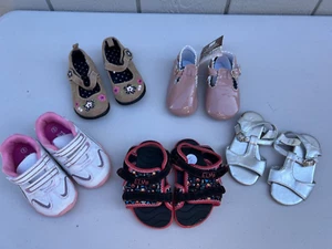 5 Paar Baby Mädchen Schuhe Krippe Sneaker Sandalen Smart Fit - Bild 1 von 10