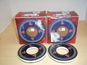 Boston Red Sox MLB Dirt Drink Coasters Blue Authentic Set of 16 Steiner Sports - Picture 1 of 9