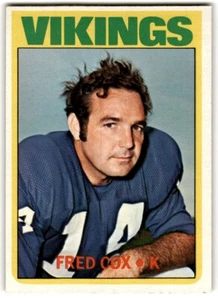 1972 Topps Fred Cox #194 Minnesota Vikings - Picture 1 of 2