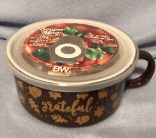 Boston Warehouse Grateful Fall Theme Super Cup With Lid New