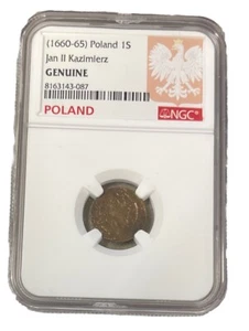 1660-65 Poland 1 S Jan II Kazimierz - Picture 1 of 2
