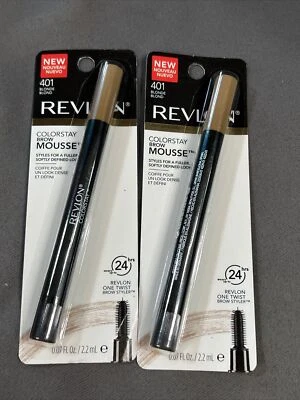Revlon Color Stay Brow Mousse Eyebrow Color #401 Blonde Lot of 2 New - Image 1 of 4