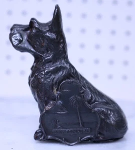Antique 1920/30 Cast Travel Bronze Scotty Dog - Beach Emblem - Daytona Beach FL - Picture 1 of 11