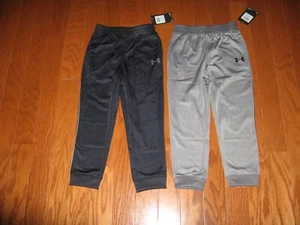 Under Armour BOYS ATHLETIC JOGGER PANTS BLACK SIZE 4 /5/6/7 NWT - Picture 1 of 10