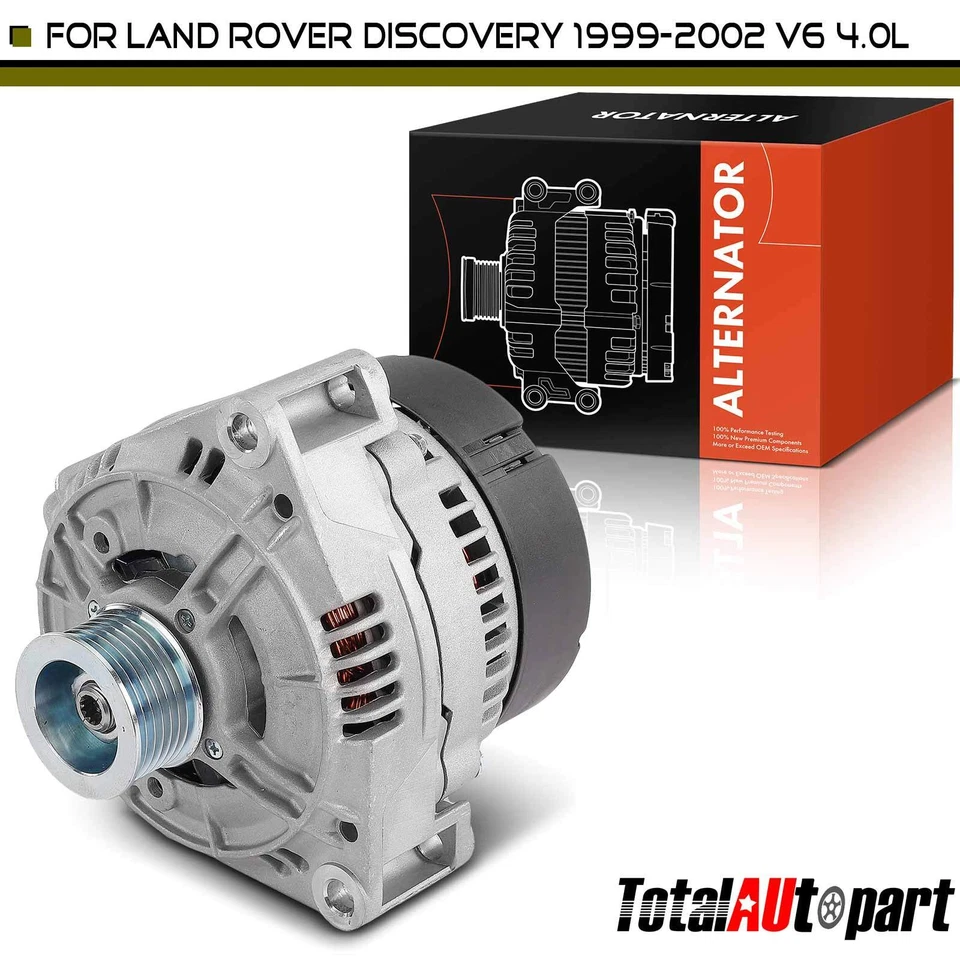 Alternador para Land Rover Discovery 1999-2002 4,0 L 130A 12 V CW polea de 7 ranuras Foto 1 de 4