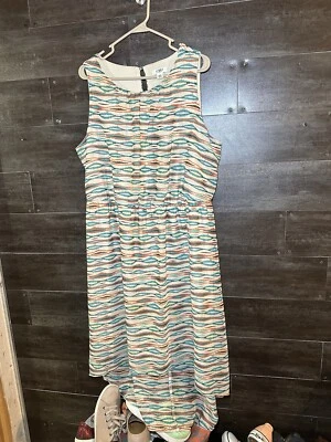 CATO Blousen Dress Womens 18/20W Multi Colored Sleeveless Double Layered Comfort - Image 1 of 4