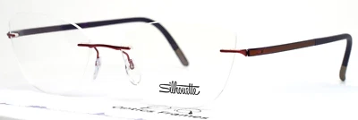 SILHOUETTE 4521 40 6057 5479 Metallic Marsala Womens Eyeglasses 56-17-140 B:39 - Image 1 of 4