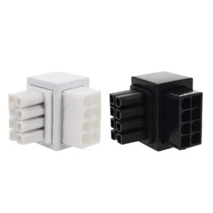 ATX 8Pin Female 90 Degree Angled To 8 Pin Male Power Adapter GPU Power Steering - Afbeelding 1 van 9