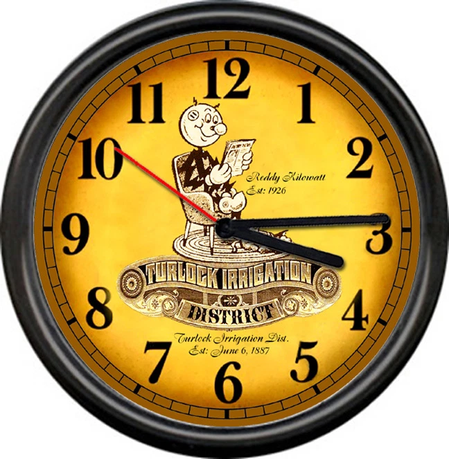 Reddy Kilowatt Electrician Turllock Irrigation District Power Sign Wall Clock - Image 1 of 1