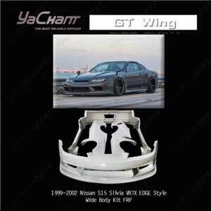 FRP FENDER BUMPER For 1999-2002 Nissan S15 Silvia VRTX EDGE Style Wide Body Kit - Picture 1 of 24