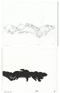 2 lotto: Watership Down 1978 Produzione Animazione Cel e Disegno 130-8 - Foto 1 di 1