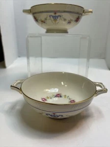 Vintage Haas Czjzek Coronado Patricia Footed Cream Soup Bowl's Set of 2  - Picture 1 of 9