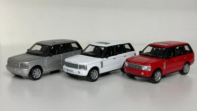 高速度 1/64 路虎揽胜 2002 红色白色和银色 3 辆罕见!!! — 第 1/4 张图片