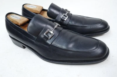 Gucci Zapatos Para Hombre Talla 12D Cuero Negro Mocasines Horsebit Hecho en Italia 10-1578 Foto 1 de 4