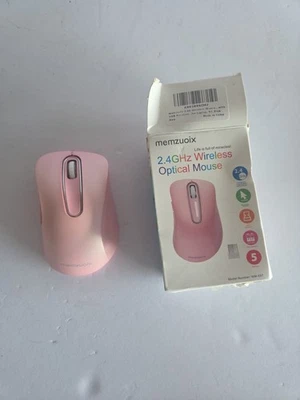 Memzuoix 2.4GHz Wireless Optical Mouse, 1200DPI, Model WM-697, PINK - Image 1 of 3