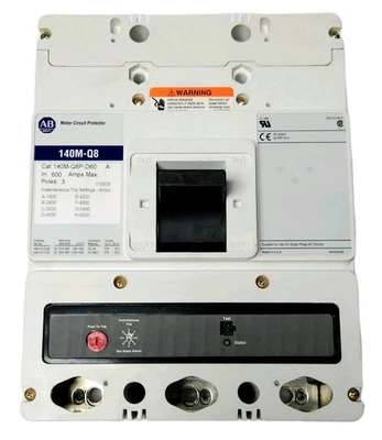 ALLEN BRADLEY 140M Q8P D60 3 Pole 600 AMP 140M-Q8 Motor Circuit Protector - Image 1 of 4