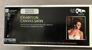 Epson Exhibition Canvas Satin S045248 13" x 20' Roll Archival Inkjet Paper Roll - Afbeelding 1 van 3