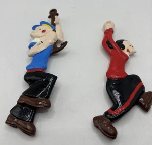 Vintage Weihnachtsschmuck Set Keramik Popeye & Olivenöl handbemalt 1978 - Bild 1 von 7