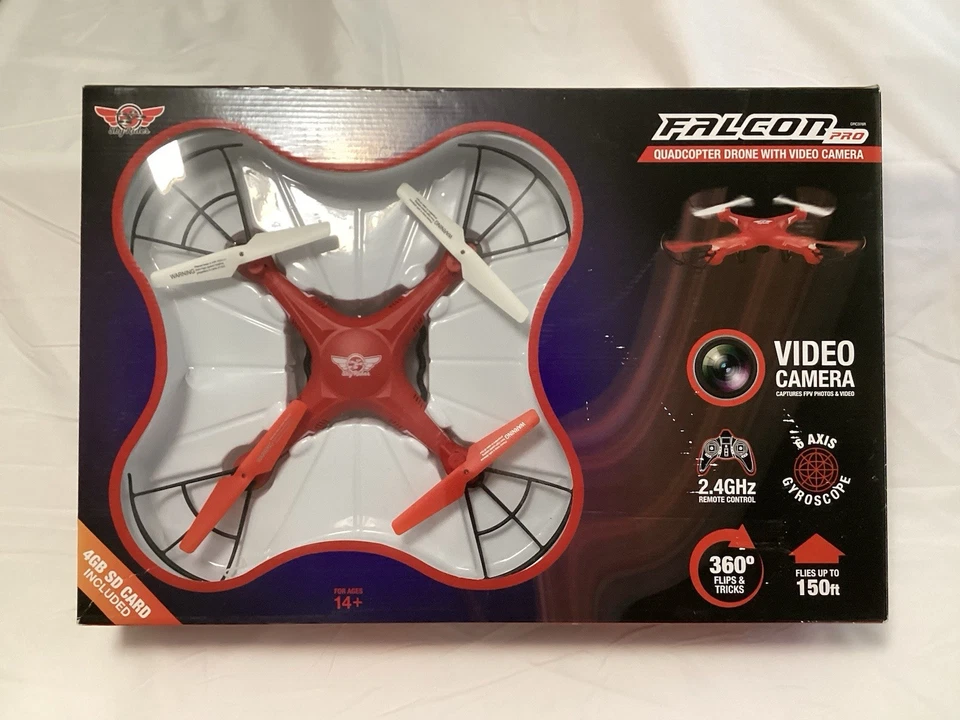 Sky Rider Falcon Pro Quadcopter Drone W/ Video Camera - Image 1 of 4