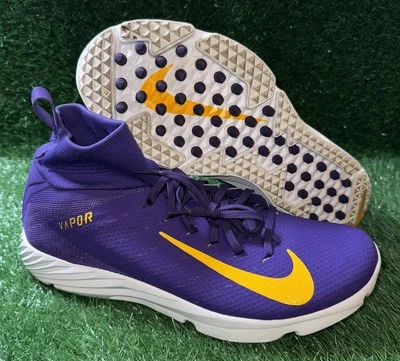 Nike LSU Tigers Vapor Intocable Fútbol Velocidad Césped 2 Púrpura PE Talla 10.5 Usado Foto 1 de 4