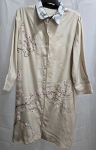 Abito donna vintage Miss Serbin panna fiori di ciliegio alterato med unico - Foto 1 di 13