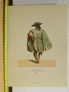 Vecchia stampa a colori pubblicitaria MAESTRETTI NOBILE ITALIANO costumi di - Foto 1 di 3