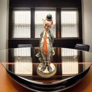 Vintage Giuseppe Armani "The Tender Clown" Figur mit Regenschirm Dekor Italy 13 1/2" - Bild 1 von 8