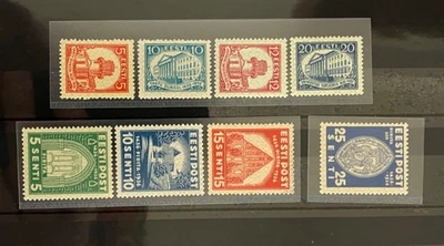 Эстония. Как новые без наклеек и следов. 1932 Тарту (некоторые тонировки, 20s MH). 1936. Нет продаж в США. - Изображение 1 из 4