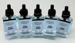 5 BATH & BODY WORKS BEACH BLANKET WALLFLOWER FRAGRANCE REFILL BULB PLUG IN LOT - Picture 1 of 4