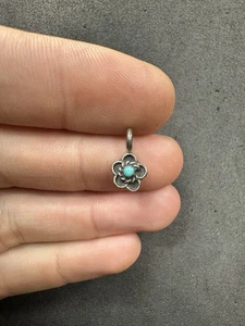 .5g VTG Navajo Sterling Silver 925 Turquoise Flower Pendant Jewelry lot F - Picture 1 of 8
