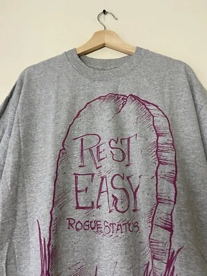 Rogue Status Rest Easy Gravestone Art Streetwear Grey tee shirt XL - Image 1 of 4