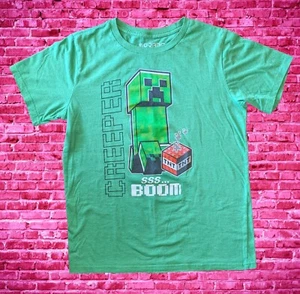 Mojang Studios Minecraft Creeper Green Short Sleeve T-shirt Children's XL - Picture 1 of 4