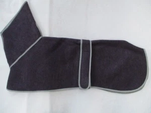 24"SMALL GREYHOUND LURCHER COAT MAUVE SHOWPROOF OUTER CREAM FLEECE LINED HI-NECK - Picture 1 of 5