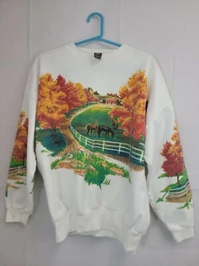 Sudadera Vintage 1993 All American Horse Talla Única EE. UU. Grande Años 90 27,5 x 25 - Imagen 1 de 9