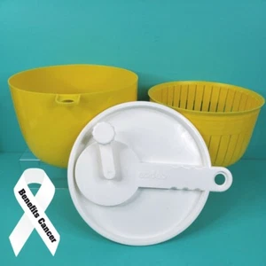 Vintage Copco Salad Spinner Sam Lebowitz #604 1980's Yellow TESTED - Picture 1 of 8