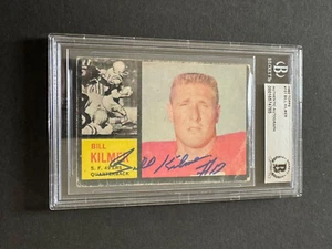 BILLY KILMER Signed 1962 Topps Rookie Auto #151 Beckett BAS Slabbed COA SF 49ers - Picture 1 of 3