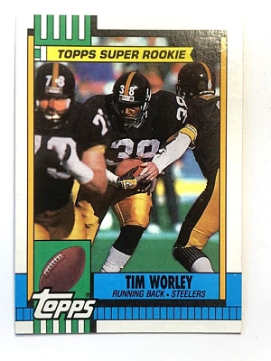 1990 Topps Football Tim Worley Pittsburgh Steelers #175 (Super Rookie) - Image 1 of 4