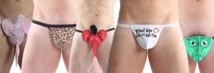 Tanga Hombre Cuerda G Novedad Regalo Broma Leopardo Cumpleaños Aniversario Talla L 28-40 - Imagen 1 de 26