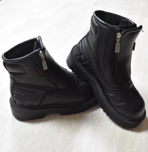Y2K Harley Davidson Platform Boots Leather Women Moto Goth Chunky Biker 7 VTG - Picture 1 of 10